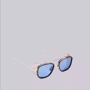 Thom Browne TB-808 Sunglasses (Navy and Gold)